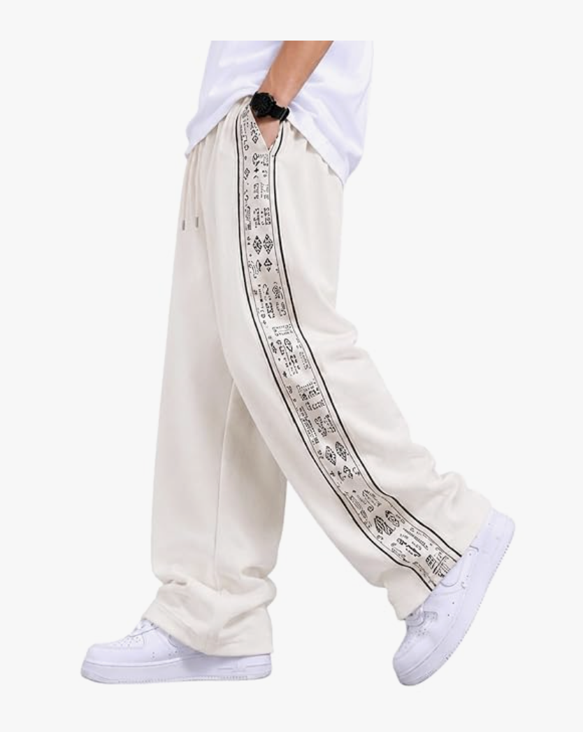 Men Baggy Printed Track Pant | Loose Fit Casual Lower for Men | Everyday Wear